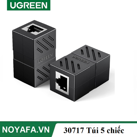 Đầu nối lan RJ45 cho dây mạng màu đen Ugreen/Giga tốt Hỗ trợ tốc độ truyền tải tín hiệu lên tới 1Gbps