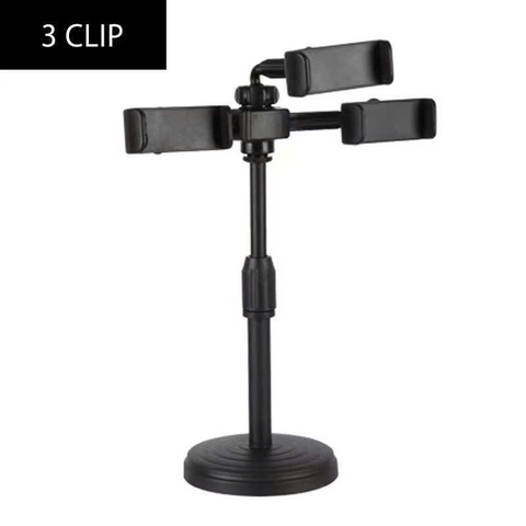 Kệ điện thoại livetream để bàn kẹp 3 điện thoại