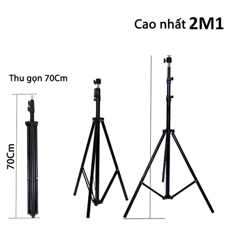 Gậy 3 chân lẽ (chỉ chân ko có kẹp, đèn ) Loại xịn cao cấp cho đèn, kẹp … livetream, chụp hình