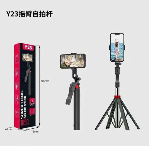 Gậy chụp hình 3 chân tay cầm chống rung Y23 - ko đèn