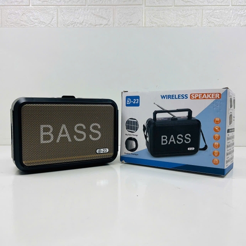 Loa bluetooth HD-23 Đài FM, loa người già đèn pin + sạc năng lượng mặt trời