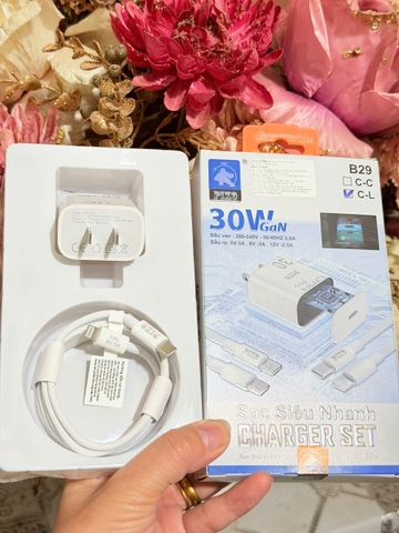 Bộ sạc typeC-Ligting Piko B29 30w cho IP 14  - 35w 290k