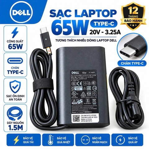 Sạc nguồn laptop 65W TypeC Ovan 20V-3.25A có hộp