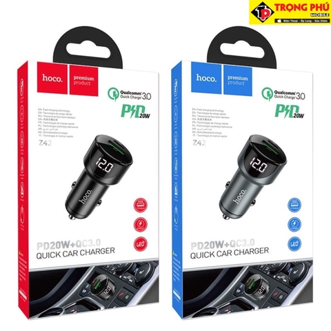 Tẩu sạc ô tô Xe hơi Hoco Z42 3.0 20w