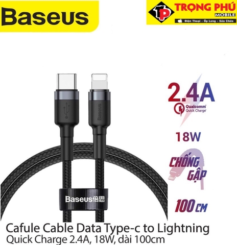 Cáp sạc TypeC-Lighting11/12 20W Baseus Cafule Cable