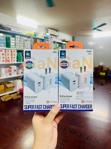 Cốc sạc typeC/lighting Piko C65 65w 2in1 cắm typeC + ligjhting