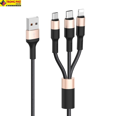 Cáp sạc 3 đầu Hoco X26 3in1 3 đầu sạc