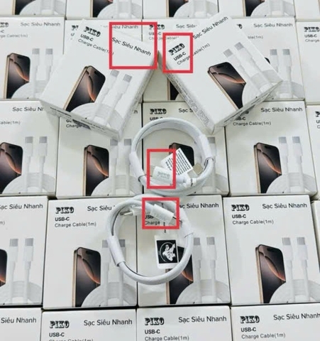 Cáp sạc TypeC-TypeC Piko X35 cho IP 15,16 dây dù