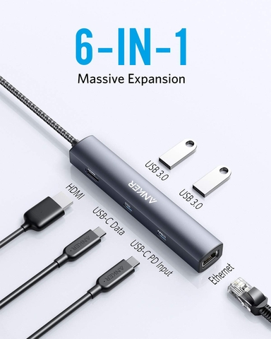 Hub chuyển đổi Anker PowerExpand 6-in-1
