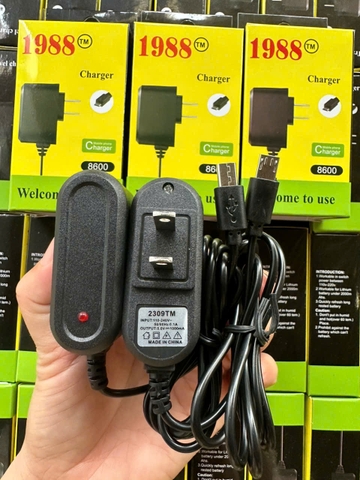 Cục Sạc micro dẹp 8600 TA-1988 chân dài cho vetu, Nokia, đt phím, loa, mic...