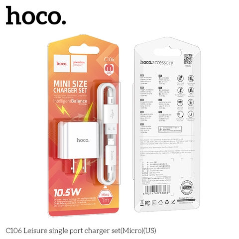 Bộ sạc Usb-Micro Hoco C106