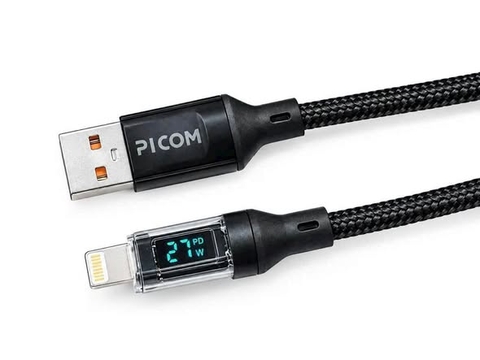 Cáp sạc Usb-Lighting Picom PC-07 27w có đèn led