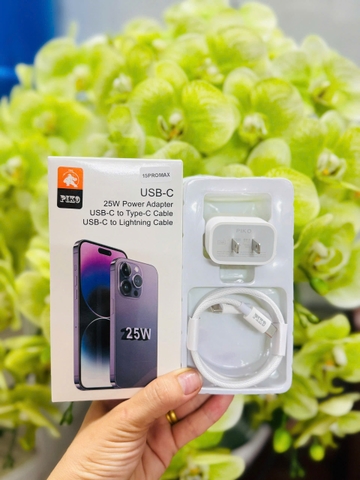Bộ sạc TypeC-TypeC Piko B25 25w cho IP 15,16