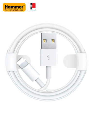 Cáp sạc Usb-Lighting Hammer 6ic trắng 40k- Xịn