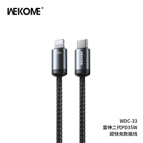 Cáp sạc TypeC-Lighting Wekome WDC-33 35w