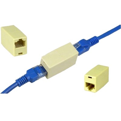 Đầu nối cáp mạng lan RJ45 1 ra 1 trắng