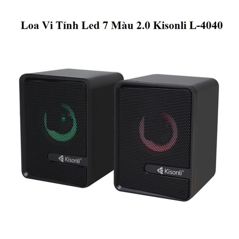Loa Vi Tính Led 7 Màu 2.0 Kisonli L-4040