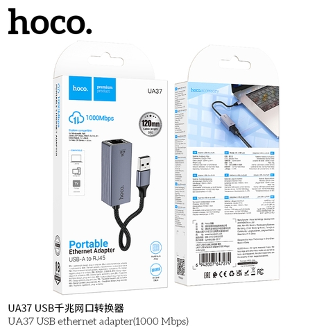 Bộ Chuyển Hoco UA37 Usb-Cáp mạng RJ45