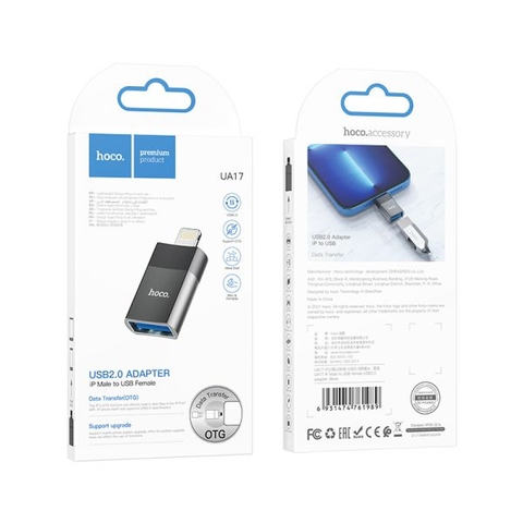 Đầu chuyển đổi Hoco UA17 Lighting to USB