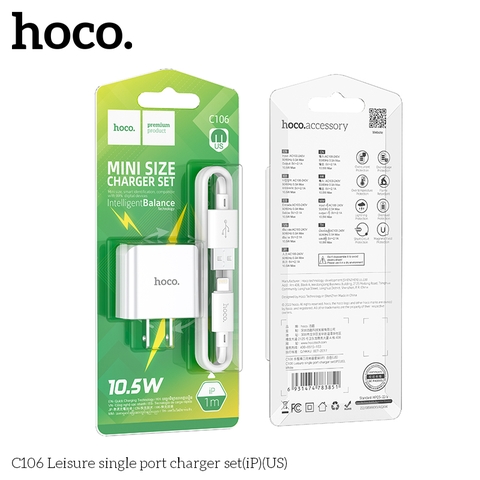 Bộ sạc Usb-Lighting Hoco C106