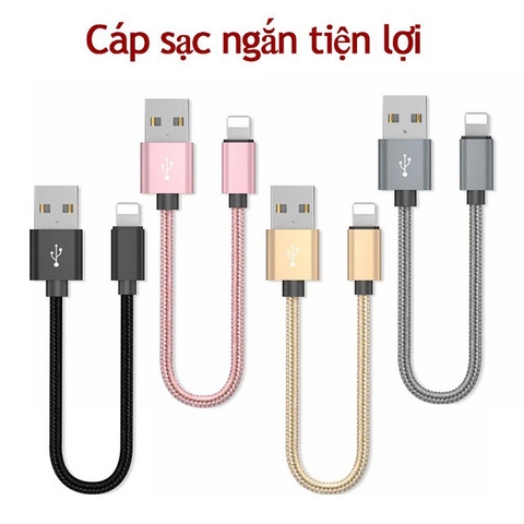 Cáp sạc Usb-Lighting ngắn cho Sạc dự phòng tốt trần