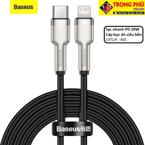 Cáp sạc TypeC-Lighting 20W Baseus Metal