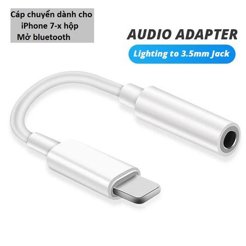 Cáp chuyển Lighting-3.5 ip7 hộp nhựa-bluetooth