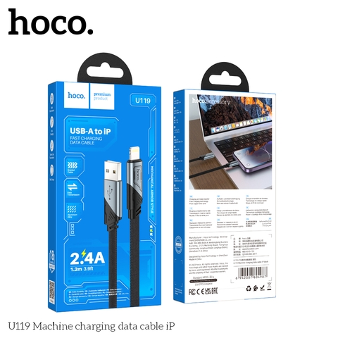 Cáp sạc Usb-Lighting Hoco U119 Machine charging data cable