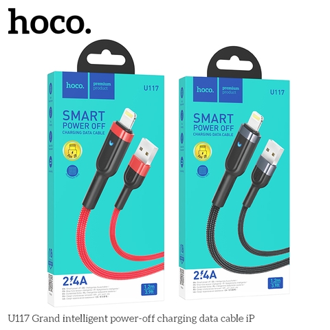 Cáp sạc Usb-Lighting Hoco U117 Grand intelligent power-off charging data cable