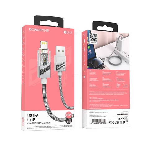 Cáp sạc Usb-Lighting  nhanh Borofone Bu42- Chính Hãng