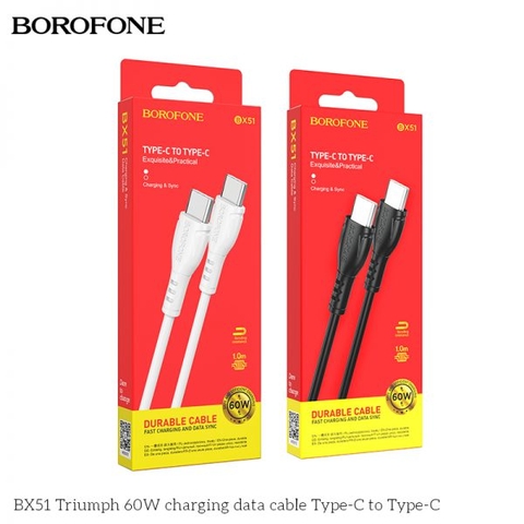 Cáp sạc TypeC-TypeC Borofone bx51