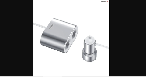 Tẩu Sạc Ô Tô Baseus High Efficiency Pro 1-for-2 Car Cigarette Lighter 30W