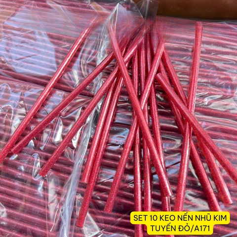 Que Keo Nến Silicon Kim Tuyến đỏ (5 que)