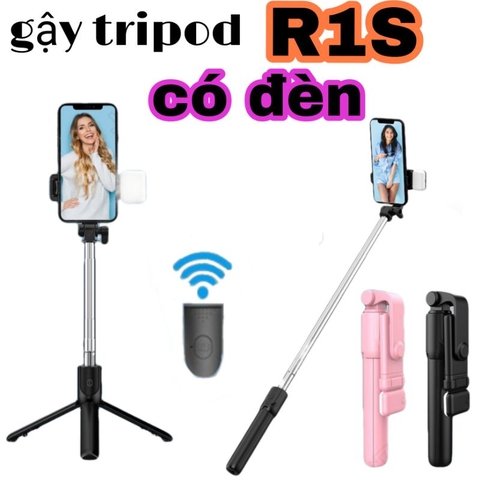 Gậy Chụp Hình 3 Chân Có Đèn R1S PLOKAMA
