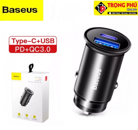 Tẩu Sạc ô tô Baseus Circular Plastic A+C 30W