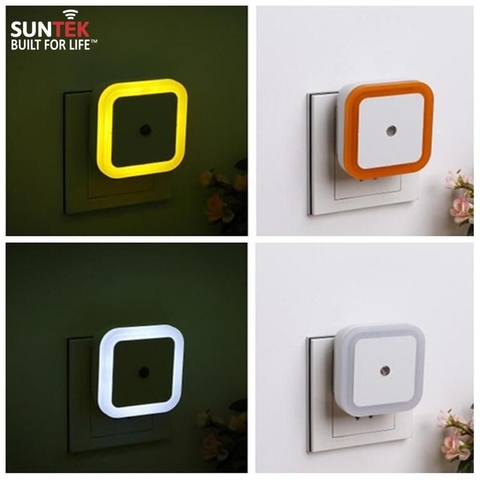 Đèn Ngủ Vuông Tự Sáng Khi Trời Tối. màu ngẩu nhiên