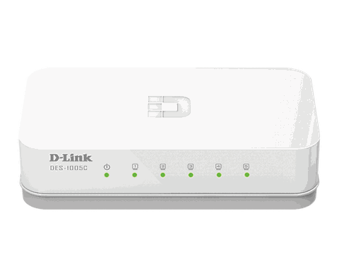 Cục Switch để bàn 5 cổng, vỏ nhựa DES-1005C Tốc độ 10/100Mbps