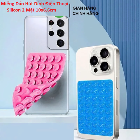 Kệ Điện Thoại Miếng Dán Hút Dính Điện Thoại Silicon 2 Mặt