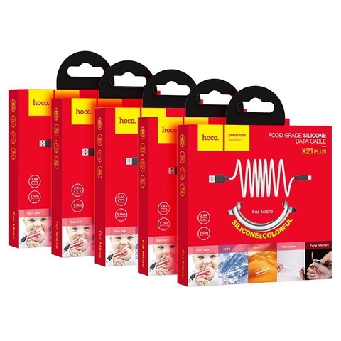 Cáp sạc Usb-Micro Hoco X21plus 1m