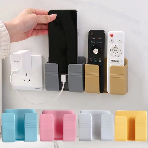 Hộp đựng Remote, điện Thoại Có Lỗ Cắm Sạc Dán Tường màu ngãu nhiên hay inbox