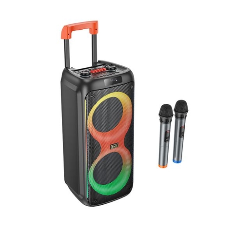 Loa Bluetooth Kéo karaoke Hoco HA7 kèm 2 mic không dây 75w