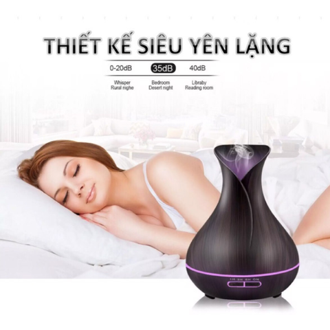 Máy Khuếch Tán Xông Tinh Dầu Hình Hoa Tulip Có điều Khiển.