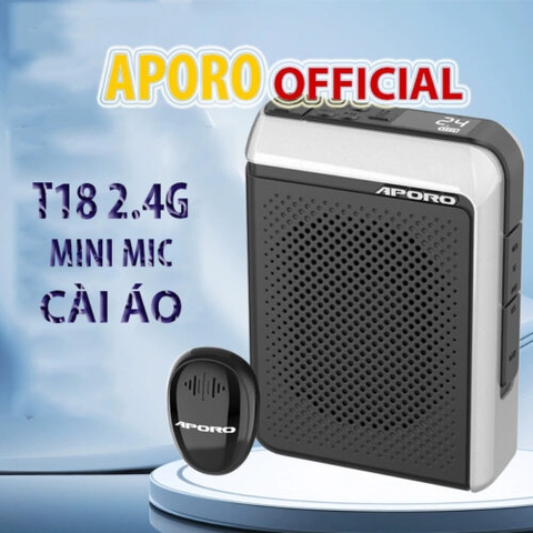 Máy trợ giảng không dây Aporo T18 2.4G mic cài áo