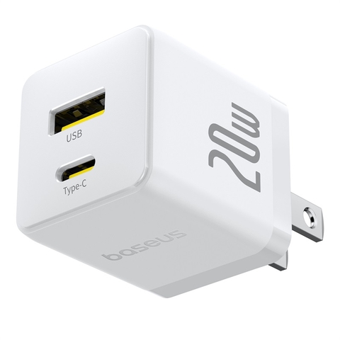 Cốc sạc 2 cổng Baseus Palm 20W 2 Cổng Sạc Nhanh PD & QC, Siêu Nhỏ Gọn