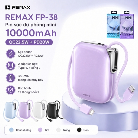 Sạc dự phòng Remax FP-38/MH136 10.000mah Siêu Nhỏ Gọn