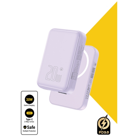 Sạc dự phòng Pisen TP-D111 20w 10.000 quick powerMag digital không dây