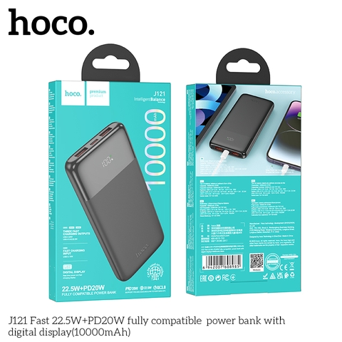 Sạc dự phòng Hoco J121 10.000mah sạc nhanh 22,5w+ps20w - Hãng