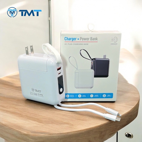 Sạc dự phòng TMT SP02 15.000 22,5W sẳn dây