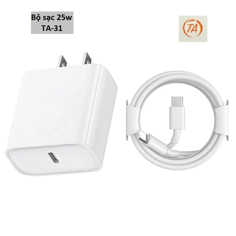 Bộ sạc TypeC-Lighting 25w TA-31 cho iPhone 120k