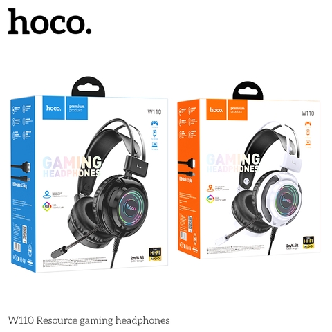 Tai nghe chụp tai game Hoco W110 có đầu chuyển cắm máy tính bàn